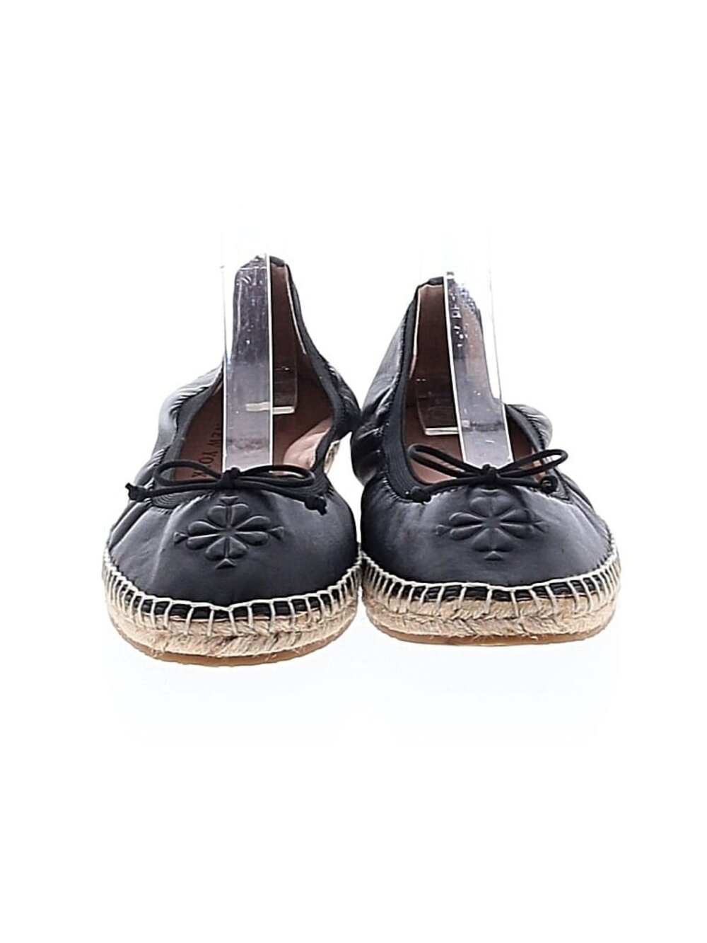 Kate Spade Clubhouse Espadrille Flats – Black Leather – Size 7.5 - Picture 3 of 8